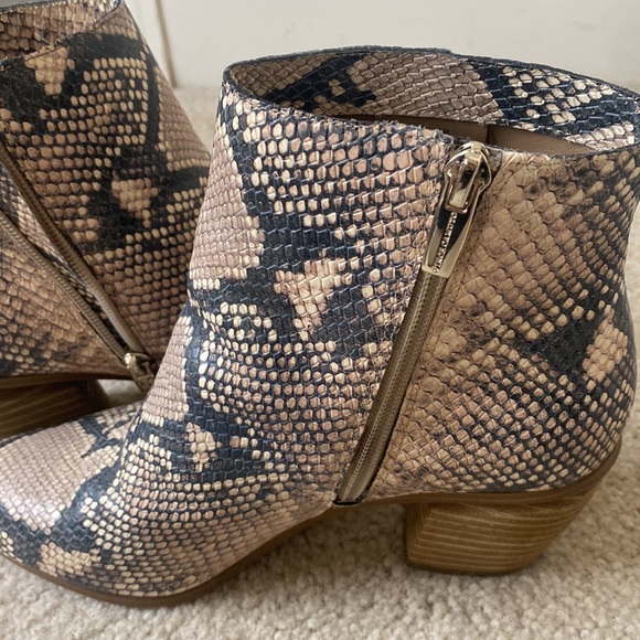 Vince Camuto Snakeskin Ankle Booties - Picture 3 of 6